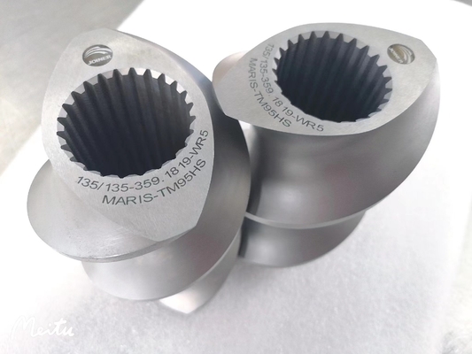 Modelo 223 41CrAlMo7 38CrMoAl Twin Screw Counter Rotating Extruder para Petróleo e Performance