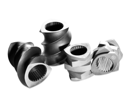 O CNC da gestão do ISO que faz à máquina componentes gêmeos das peças da máquina da extrusora parafusa elementos