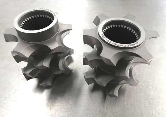 Modelo 223 41CrAlMo7 38CrMoAl Twin Screw Counter Rotating Extruder para Petróleo e Performance