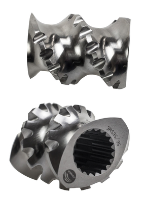 Nailão PA PA6 PA66 Fibra de vidro Compounding Extrusion Machine Parts Screw Elements