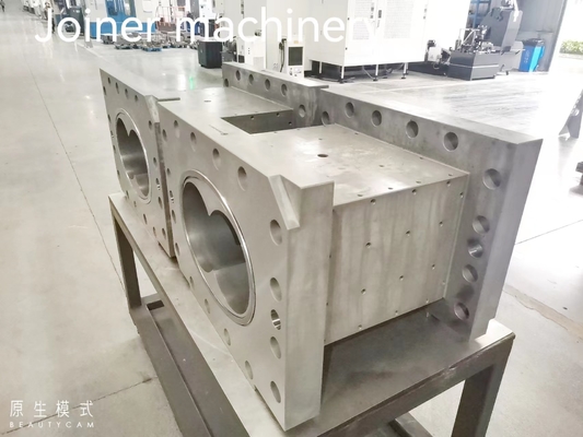 Componentes de extrusoras de parafusos duplos Machining CNC de barril para a indústria de alimentos inflados