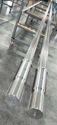 Eixo gêmeo da extrusora de parafuso da ranhura Involute alta do grande diâmetro do torque usado na indústria petroquímica