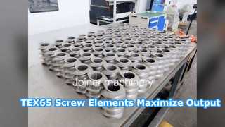 Elementos de parafuso TEX65 para máquinas de borracha plástica